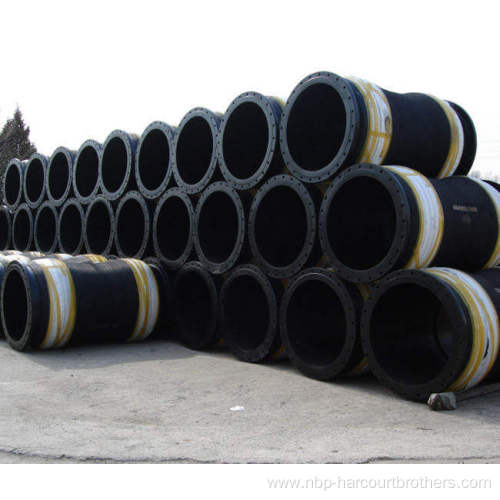 rubber mud suction dredging hose with flange